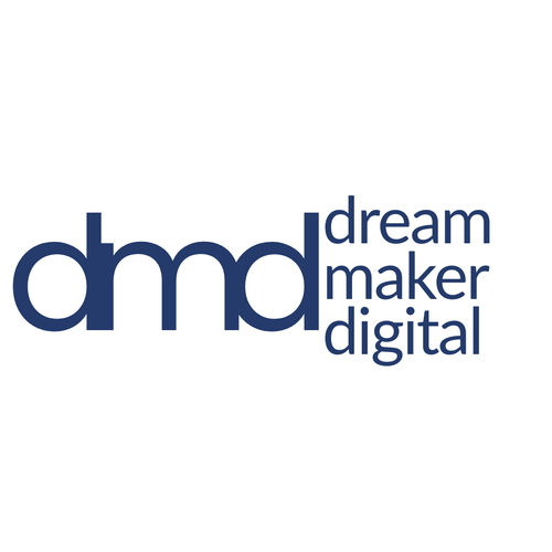 Logo of dream maker digital on a white background